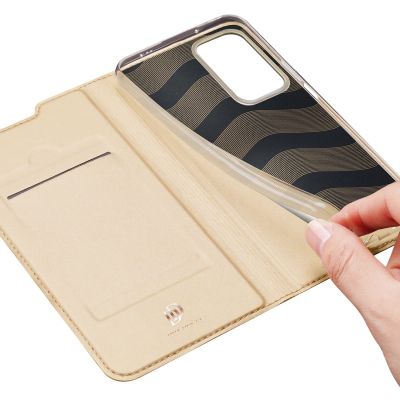 8. Dux Ducis Skin Pro kabura etui pokrowiec z klapką Xiaomi Poco F4 5G złoty