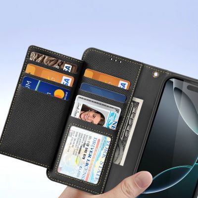 7. Etui skórzane Dux Ducis Lawa na iPhone 16 Pro Max - czarne