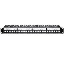 QOLTEC PATCH PANEL DO SZAF RACK 19" | 24 PORTY | 1U | UTP | CZARNY