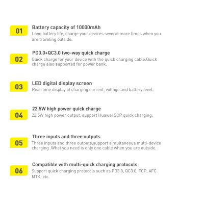25. Baseus Adaman Metal powerbank z szybkim ładowaniem 10000mAh 22.5W (Overseas Edition 2021) czarny