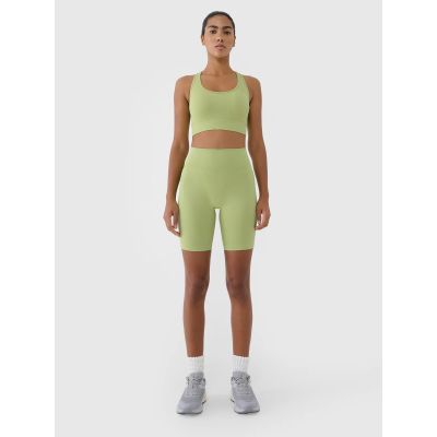 6. Legginsy kolarki bezszwowe treningowe damskie 4F 4FRSS25TFSTF022-42S