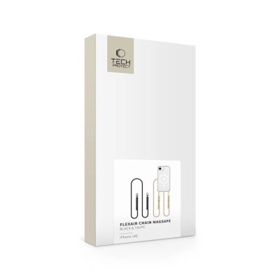 6. Etui Tech-Protect FlexAir Chain MagSafe na iPhone 16e / 17e - czarno-beżowe