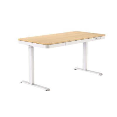 8. Activejet Biurko z elektryczną regulacją wysokości ET119W-C biały/dąb. Wymiar blatu 140 x 70 cm.