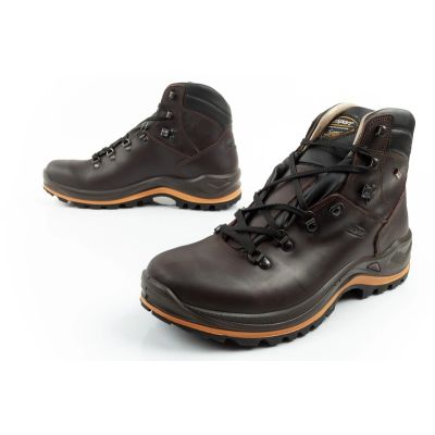 8. Grisport Marrone buty męskie trekkingowe skóra wodoodporne za kostkę