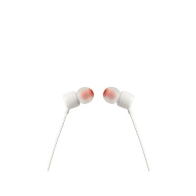 11. Słuchawki JBL T110 (biały, z mikrofonem)