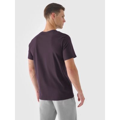 2. T-shirt bewełniany męski 4F 4FWSS26TTSHM4484-50S