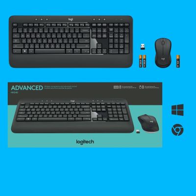 42. Zestaw klawiatura + mysz membranowa Logitech MK540 920-008685 (USB;  kolor czarny; optyczna; 1000 DPI)