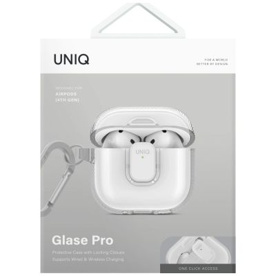 2. Etui UNIQ Glase Pro do AirPods 4 - przezorczyste
