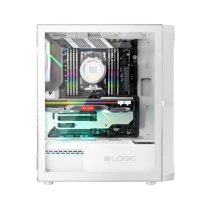 11. LOGIC OBUDOWA PORTOS ARGB MIDI USB 3.0 WHITE