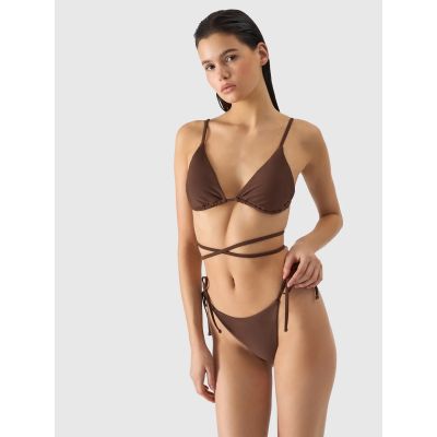 5. Kostium damski kąpielowy góra od bikini 4F 4FWSS24UBKTF041-81S Brązowy