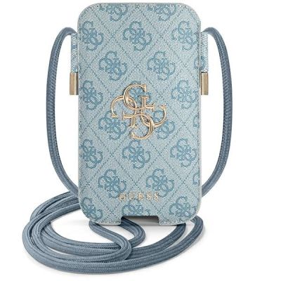 Torebka Guess 4G Big Metal Logo 6.7'' - niebieska