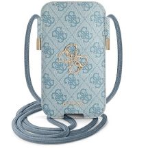 Torebka Guess 4G Big Metal Logo 6.7'' - niebieska