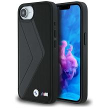 Etui BMW Oversized Stripes MagSafe na iPhone 16e - czarne