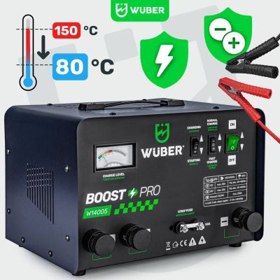 9. Prostownik akumulatorowy z rozruchem 40A 12V/24V W14005 WUBER