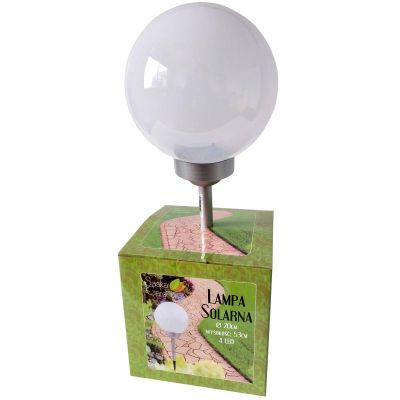 18. LAMPA SOLARNA KULA MLECZNA 20x53,5CM