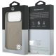 8. Etui Mercedes Leather Vintage Logo MagSafe na iPhone 17 Pro Max - beżowe