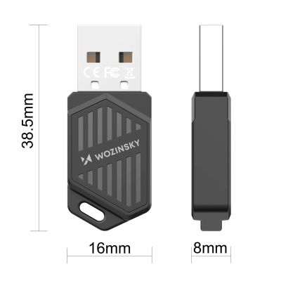3. Wozinsky dwupasmowy adapter USB  Wi-Fi 6 z Bluetooth 5.4 - czarny