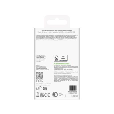 3. Kabel Puro TPE 12W USB-A - microUSB 1m - czarny