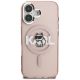 3. Etui Karl Lagerfeld IML Choupette Sketch Logo MagSafe na iPhone 16 - różowe