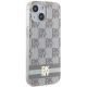 4. Etui DKNY IML Checkered Mono Pattern & Printed Stripes MagSafe na iPhone 15 / 14 / 13 - beżowe