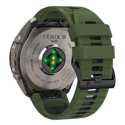 2. Pasek Tech-Protect Iconband Pro na Garmin Fenix 5X / 5X Plus / 6X / 6X Pro / 7X / 8 / 8 Pro / 9 / 9 Pro (47 mm) - zielono-czarny