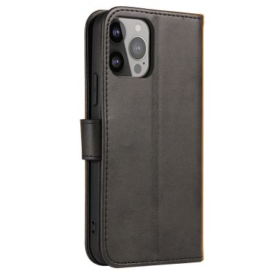 4. Etui portfel z klapką podstawką do iPhone 15 Pro Magnet Case - czarne