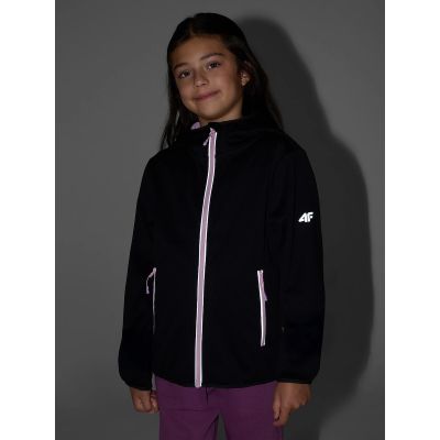 7. Kurtka softshell wiatroodporna membrana 5000 dziewczęc 4F 4FJRAW26TSOFF0738-20S
