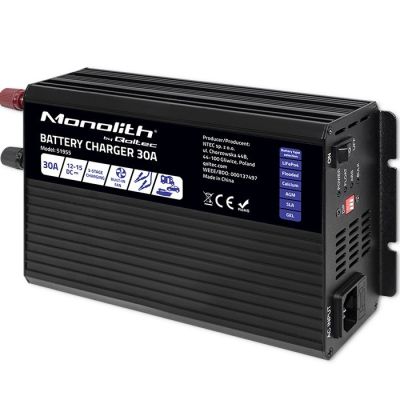 10. Inteligentna profesjonalna ładowarka Monolith do akumulatorów LiFePO4 AGM GEL SLA 30A 12V