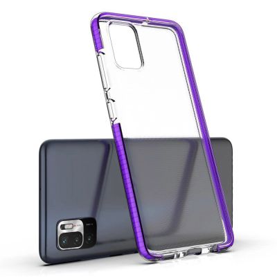 3. Spring Case pokrowiec żelowe etui z kolorową ramką do Xiaomi Redmi Note 10 5G / Poco M3 Pro czarny