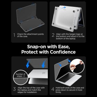 10. Etui Spigen AirSkin na MacBook Pro 16" 2021 / 2023 / 2024 / 2025 / 2026 - przezroczyste matowe