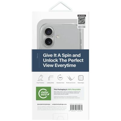 3. Etui UNIQ Swivix 360 Rotating Kickstand na iPhone 16 - przezroczyste