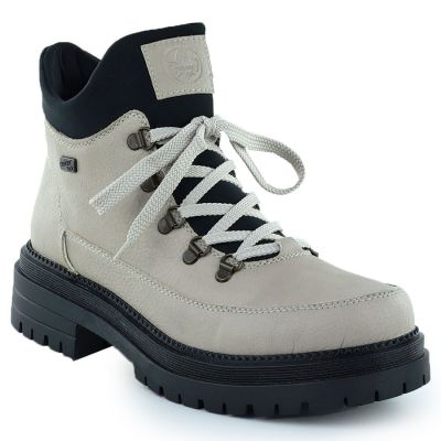 Botki damskie traperki na suwak beżowe Rieker Y3158-60