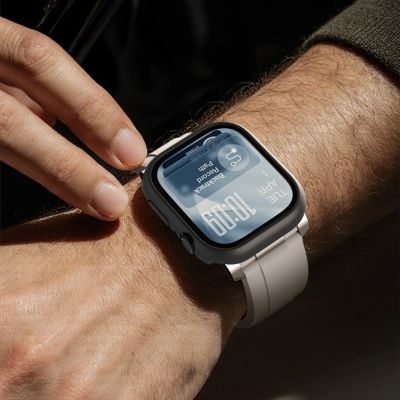 8. Etui ochronne AMAZINGTHING Minimal na Apple Watch Series 11 42mm - czarne