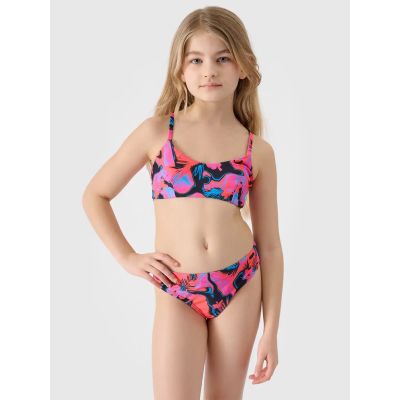 2. Dziewczęcy strój kąpielowy dwuczęściowy 4F JUNIOR 4FJWSS25UBKSF046-90A