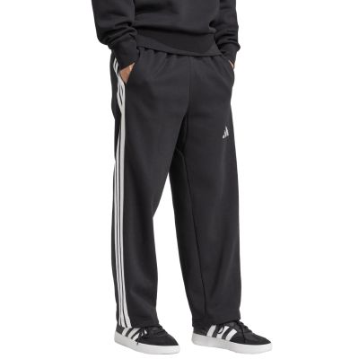 4. Spodnie męskie adidas Essentials Three Stripes Fleece Wide Leg czarne JM1770