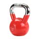 47. Kettlebell żeliwny uchwyt chrom radełkowany HMS KTC10 RED 