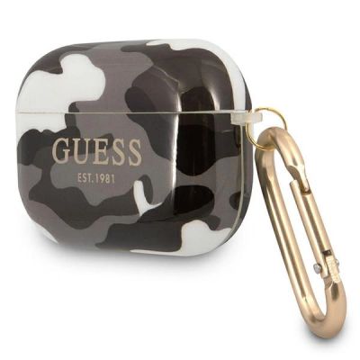 2. Etui Guess Camo Collection na AirPods Pro - czarne
