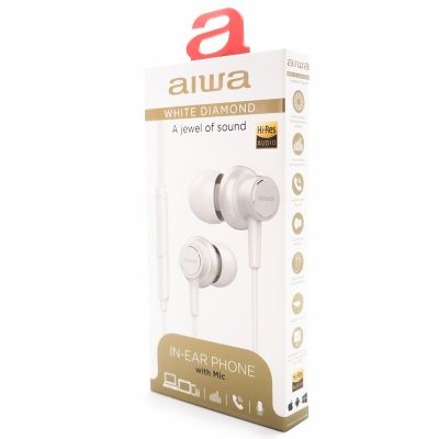 5. Aiwa ESTM-500WT słuchawki/zestaw słuchawkowy Przewodowa Douszny Połączenia/muzyka Biały