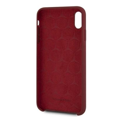 4. Etui Mercedes Silicone Line na iPhone Xs Max - czerwone
