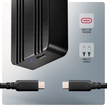 Axagon EEM2-40G obudowa do dysków twardych Obudowa SSD Czarny M.2
