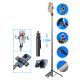 25. Selfie stick WC12YDS teleskopowy tripod 1.3m ze stopu aluminium z podwójną lampą i uchwytem na telefon - czarny