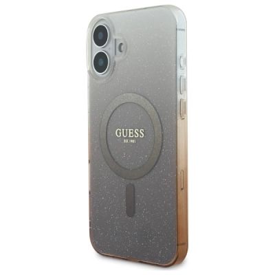 2. Etui Guess IML Glitter Gradient MagSafe na iPhone 16 - brązowe