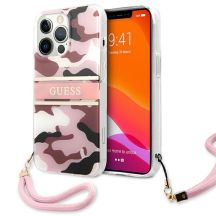 Etui Guess Camo Strap Collection na iPhone 13 Pro / iPhone 13 - różowe