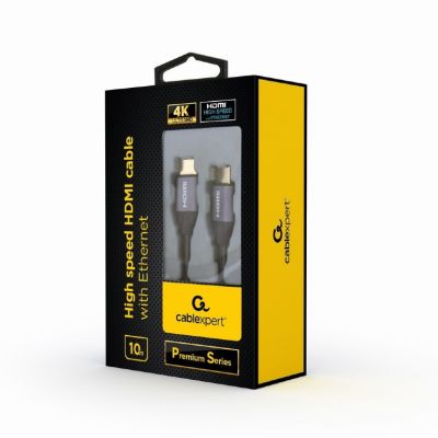 2. Kabel GEMBIRD Seria premium CCBP-HDMI-10M (HDMI M - HDMI M; 10m; kolor czarny)