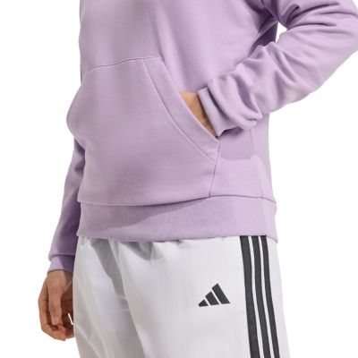 6. Bluza damska adidas Essentials Linear French Terry Hoodie fioletowa JY0036