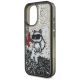 6. Etui Karl Lagerfeld Liquid Glitter Choupette Logo na iPhone 16 - czarne