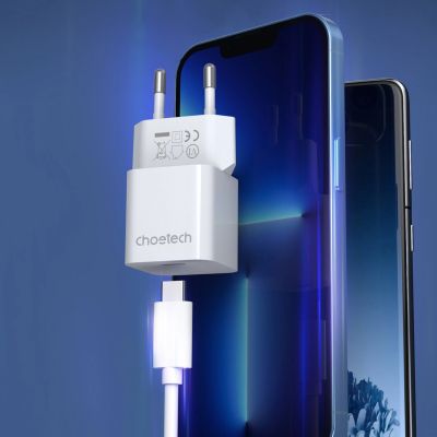 3. Ładowarka sieciowa Choetech PD5010 USB-C 20W - biała