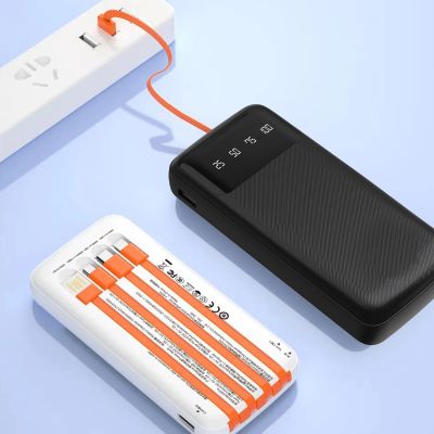 7. Dudao K6Pro uniwersalny powerbank 10000mAh z kablem USB, USB Typ C, Lightning czarny (K6Pro-black)