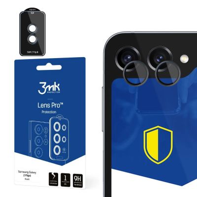 4. Szkło hartowane na obiektyw aparatu 3mk Lens Protection Pro Black na Samsung Galaxy Z Flip 6