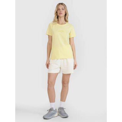 4. T-shirt regular z nadrukiem damski 4F 4FRSS25TTSHF2786-73S